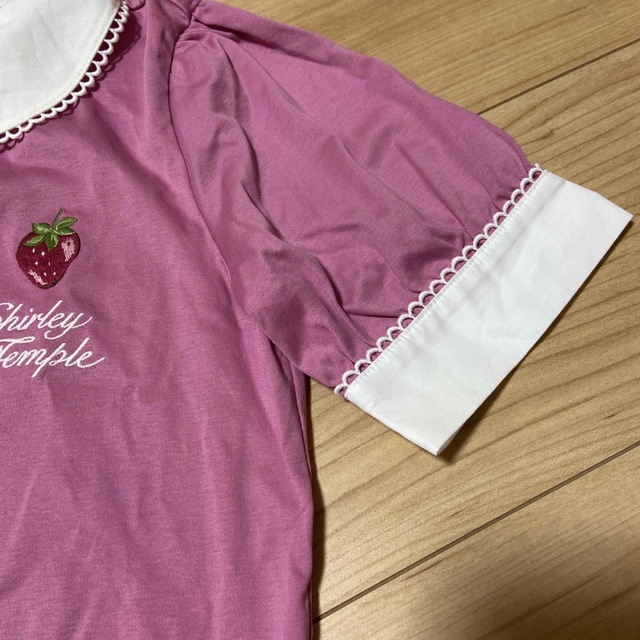 Shirley Temple(シャーリーテンプル)のシャーリーテンプル　襟付きいちごTシャツ　150 新品　未使用 キッズ/ベビー/マタニティのキッズ服女の子用(90cm~)(Tシャツ/カットソー)の商品写真