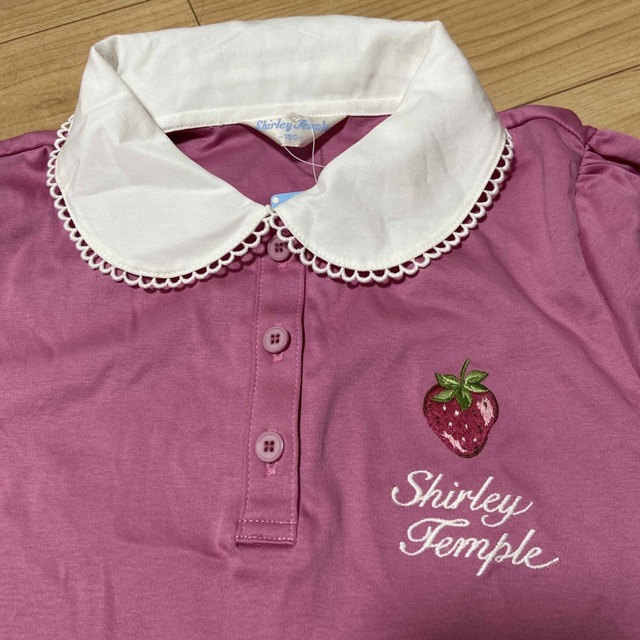 Shirley Temple(シャーリーテンプル)のシャーリーテンプル　襟付きいちごTシャツ　150 新品　未使用 キッズ/ベビー/マタニティのキッズ服女の子用(90cm~)(Tシャツ/カットソー)の商品写真