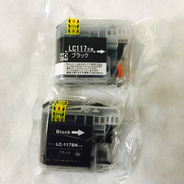 プリンターインク　ブラザー互換　LC-117BK スマホ/家電/カメラのPC/タブレット(PC周辺機器)の商品写真