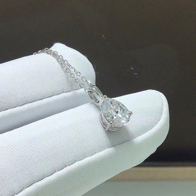 newカラー】1.0ct ハートモアサナイト ネックレス k18-