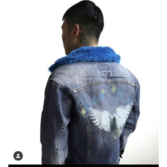 LAST NEST fur denim jacket ファーデニムジャケット 無料配達 9240円