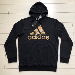 新品 adidas フード付きパーカー メンズ M ブラック 迷彩