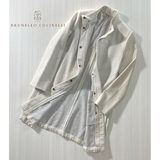 ブルネロクチネリ(BRUNELLO CUCINELLI)のH64★極上カシミヤ100% スタンドカラーコート ブルネロクチネリ アイボリー(ロングコート)