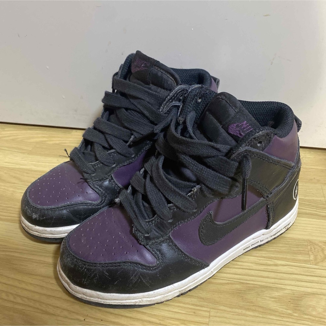 NIKE(ナイキ)のNIKE × fragment DUNK HIGH(PS) 18cm キッズ/ベビー/マタニティのキッズ靴/シューズ(15cm~)(スニーカー)の商品写真