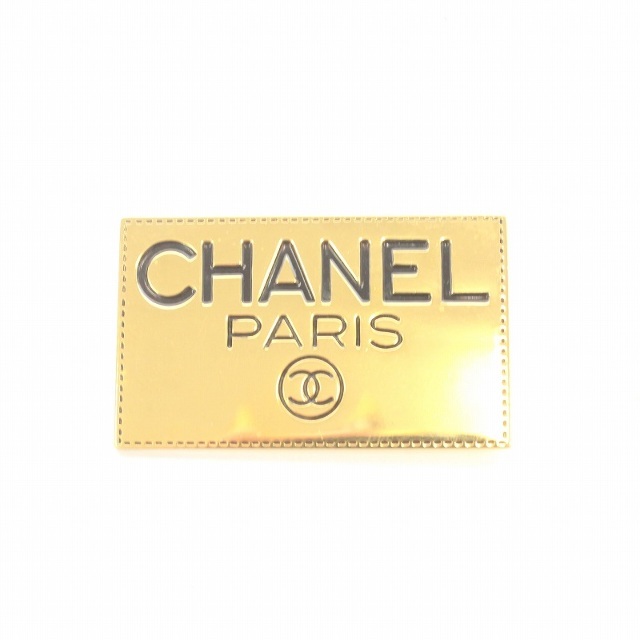 CHANEL ココマーク プレート ブローチ ピンバッジ ロゴ ゴールド色