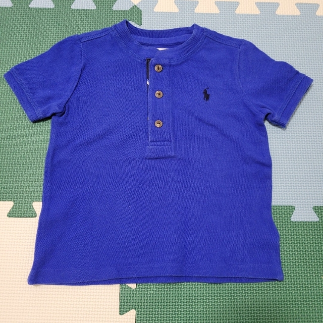 Ralph Lauren(ラルフローレン)のRalph Lauren　ブルー半袖Tシャツ　サイズ80相当　夏　男の子 キッズ/ベビー/マタニティのベビー服(~85cm)(Ｔシャツ)の商品写真