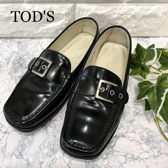 TOD'S トッズ ローファー ベルト ドライビングシューズ ブラック 35