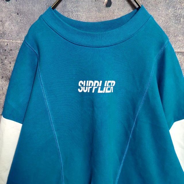 SUPPLIER BICOLOR LOGO CREW SWEAT　オーバーサイズ レディースのトップス(トレーナー/スウェット)の商品写真