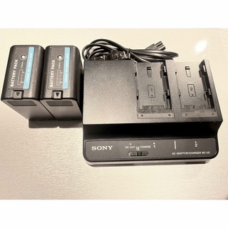 ソニー(SONY)のSONY業務用チャージャーBC-U2 社外バッテリー2本セット(バッテリー/充電器)