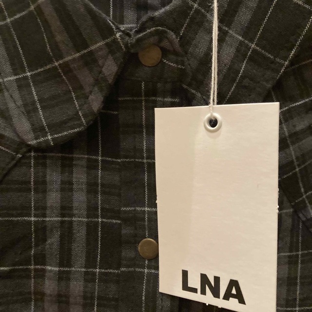 新品送料込み　LNA チェックシャツ　ブラック　S