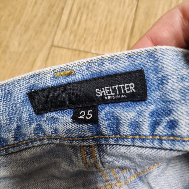 Shel'tter ORIGINAL(シェルターオリジナル)のshelterショートパンツ　デニム レディースのパンツ(ショートパンツ)の商品写真