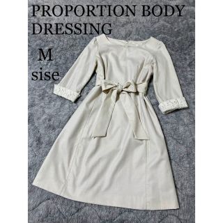 プロポーションボディドレッシング(PROPORTION BODY DRESSING)のプロポーションボディドレッシング　ワンピース　M リボン　ピンク　春服　上品(ひざ丈ワンピース)