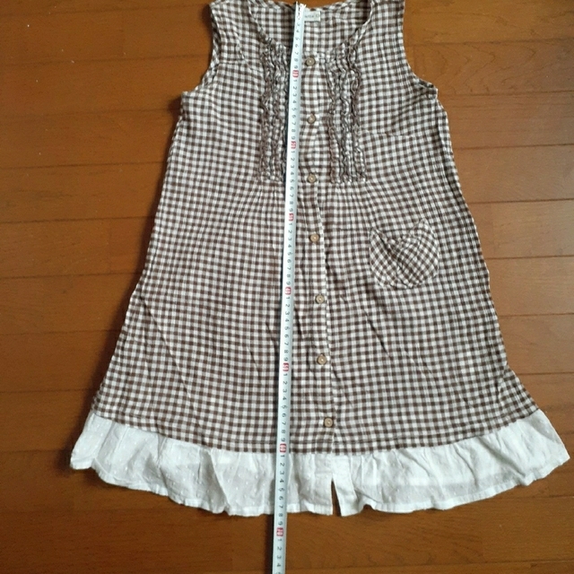 Biquette(ビケット)のビケット　チェックワンピース　130 キッズ/ベビー/マタニティのキッズ服女の子用(90cm~)(ワンピース)の商品写真