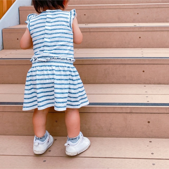 PETIT BATEAU(プチバトー)のサマーワンピース キッズ/ベビー/マタニティのベビー服(~85cm)(ワンピース)の商品写真