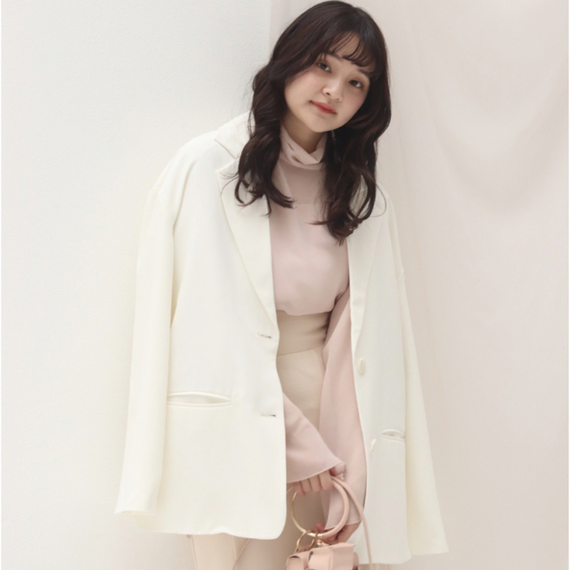 muguet side slit spring jacket pink