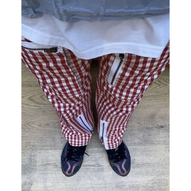 32 supreme gingham flight pant 黒