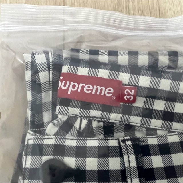 32 supreme gingham flight pant 黒