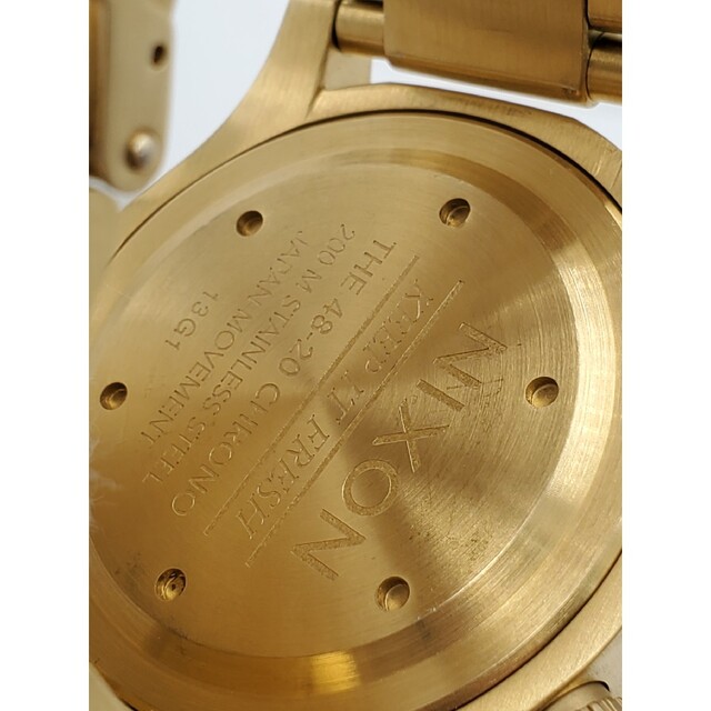 NIXON - 美品 ニクソン 48-20 オールゴールド メンズ腕時計 A486502の 