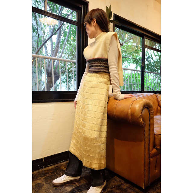 FUMIKA UCHIDA RAYON FRINGE APRON 高速配送 www.sportfolioapp.nl