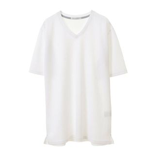 メンズメルローズ(MEN'S MELROSE)の【ホワイト】リンクスストライプVネックTシャツ(その他)