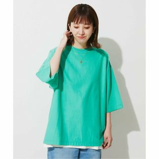 ベーセーストック(B.C STOCK)の【グリーン】【半袖Tシャツ+タンクトップインナーの2点SET】オーバーサイズTシャツ(カットソー(長袖/七分))