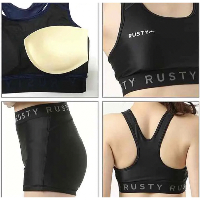 RUSTY(ラスティ)の新品　水着♡RUSTY/ラスティ♡ レディーススイムウェア　ネイビー7号 スポーツ/アウトドアのトレーニング/エクササイズ(ヨガ)の商品写真