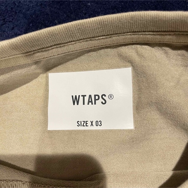 W)taps(ダブルタップス)のwtaps ベージュ beige Tee 刺繍 L メンズのトップス(Tシャツ/カットソー(半袖/袖なし))の商品写真