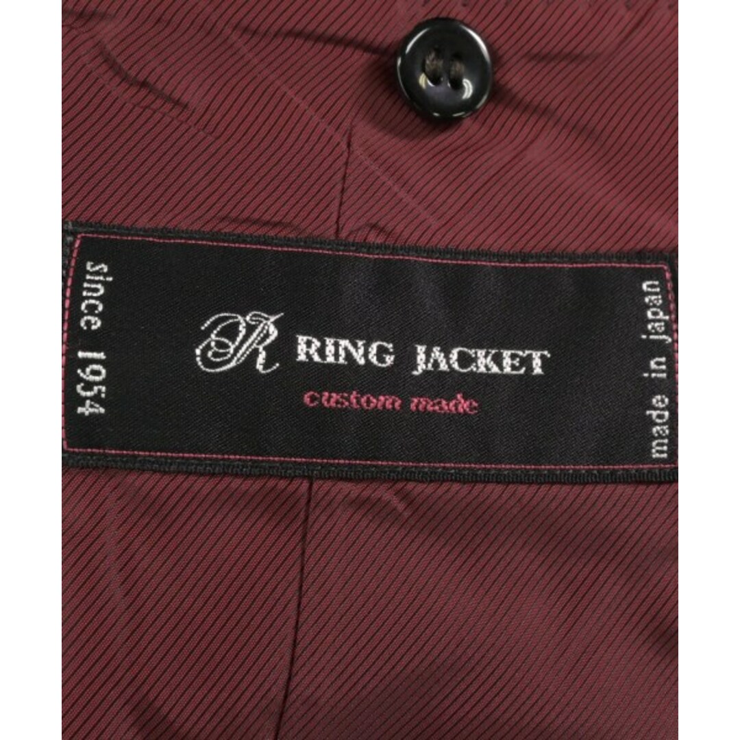 RING JACKET テーラードジャケット -(XL位) 紺x赤(チェック)