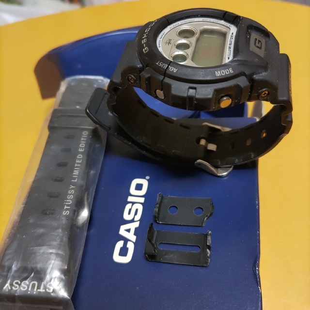 レア純正カスタムベルト付1st初代STUSSY×G-SHOCKコラボDW6900 時計 レア純正カスタムベルト付1st初代STUSSY×G-SHOCKコラボDW6900 時計