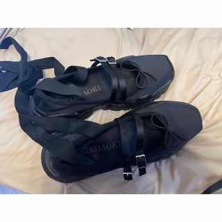 AKIKOAOKI Giselle Black satin × Black(バレエシューズ)