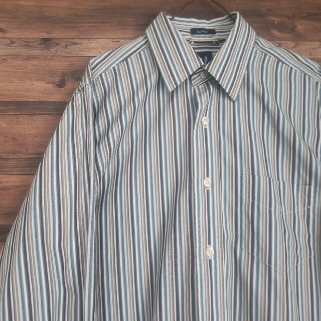 GAP OLDGAP ギャップ 90s マルチカラー ストライプシャツ