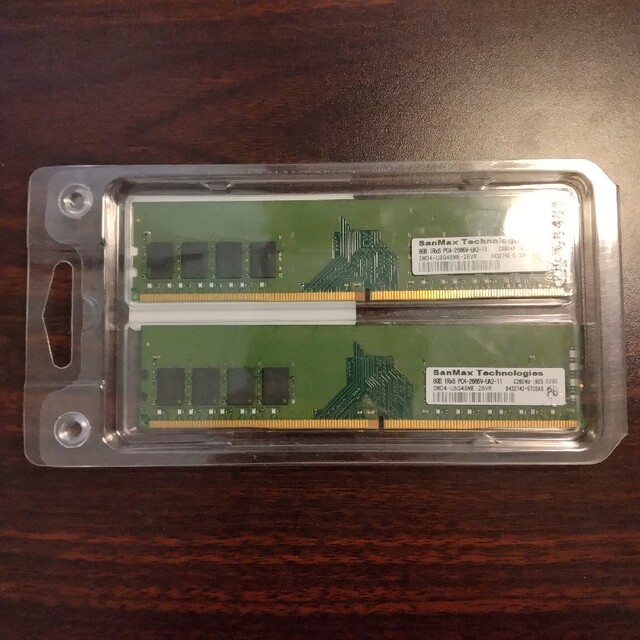 DDR4-2666 8GB×2 16GB SanMax デスクトップ用メモリの通販 by Tak's ...