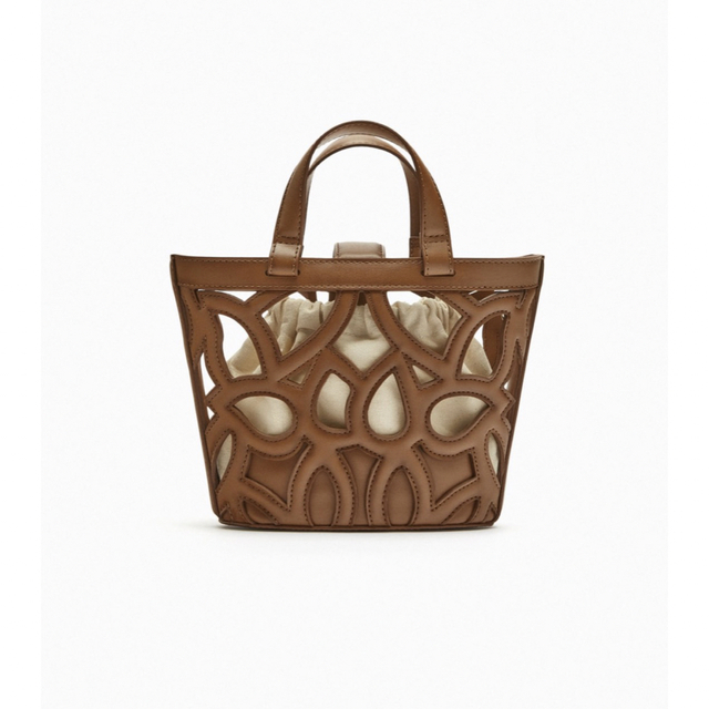 ZARA カットワーク ミニトートバッグ ZARA カットワーク ミニトートバッグ