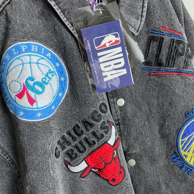新品☆即完売☆別注モデル】NBAチームワッペン刺繍 デニムジャケット