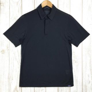 パタゴニア(patagonia)のMENs XS  パタゴニア キャプリーン クール トレイル ポロ Capilene Cool Trail Polo ポロシャツ PATAGONIA 53160 BLK Black ブラック系(その他)