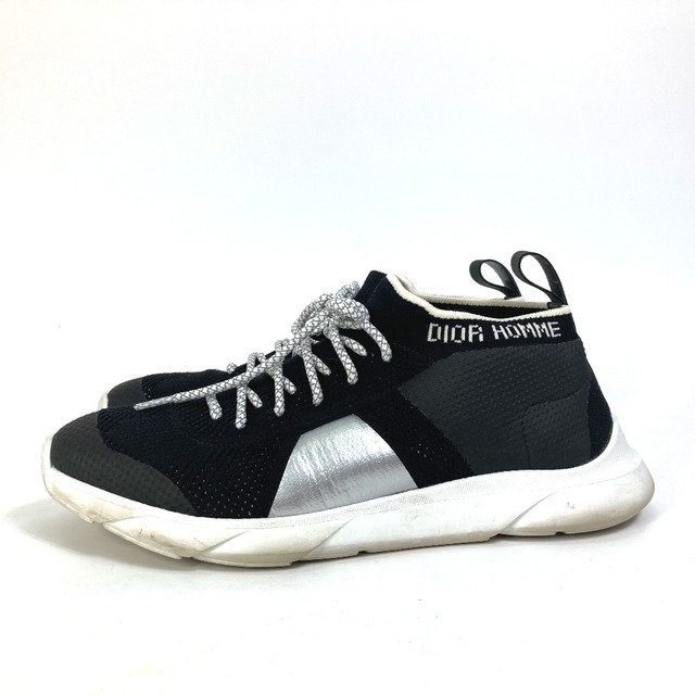 DIOR HOMME(ディオールオム)のディオール・オム DIOR HOMME ニット 靴 メッシュ ロゴ スニーカー ニット ブラック メンズの靴/シューズ(スニーカー)の商品写真