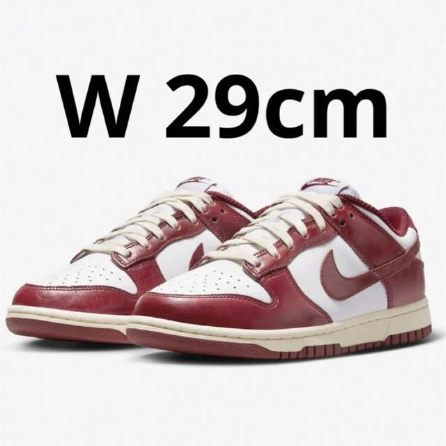 W DUNK LOW PRM wmns premium team red