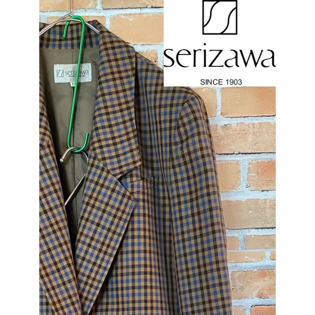 【お洒落】serizawa セリザワ☆レトロで可愛いチェックのスカートスーツ上下