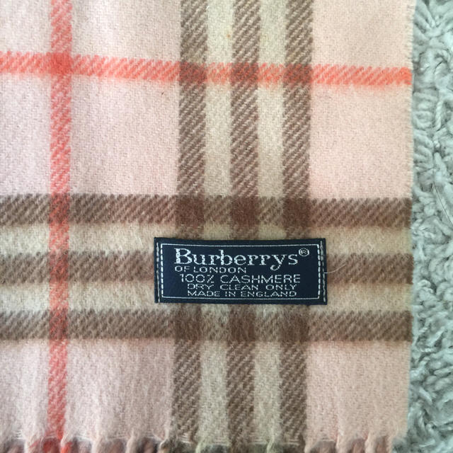 BURBERRY(バーバリー)の希少☆バーバリーピンクチェックカシミヤマフラー レディースのファッション小物(マフラー/ショール)の商品写真