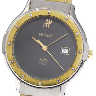 ウブロ(HUBLOT)のウブロ HUBLOT S.140.10.2 MDM K18YGベゼル デイト クォーツ レディース _746054(腕時計)
