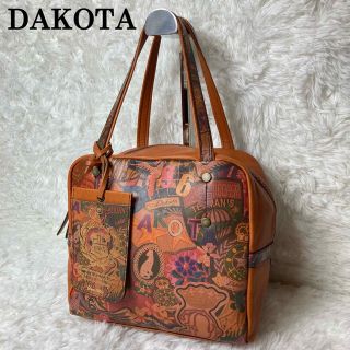 ダコタ(Dakota)の激レア✨限定品✨ダコタ　ハンドバッグ　チーザレ　ボタニカル柄　パスケース付(ハンドバッグ)