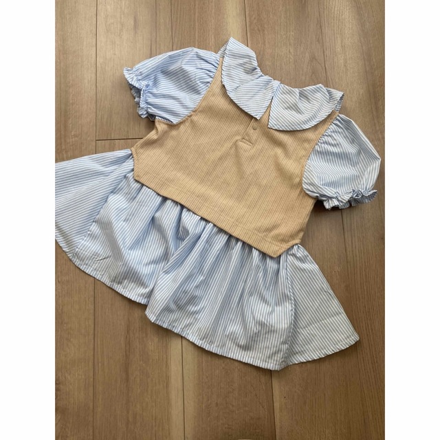 petit main(プティマイン)のpetit main ベストドッキングチュニック❤️  キッズ/ベビー/マタニティのキッズ服女の子用(90cm~)(Tシャツ/カットソー)の商品写真