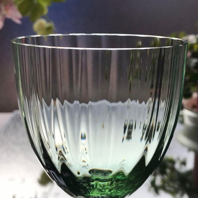 Baccarat(バカラ)の薄緑色☆オールドバカラBACCARATアクアレーユAquarelleワイングラス インテリア/住まい/日用品のキッチン/食器(グラス/カップ)の商品写真