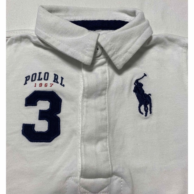 POLO RALPH LAUREN(ポロラルフローレン)のPOLO RALPH LAURENショートオールとポロシャツのセット キッズ/ベビー/マタニティのベビー服(~85cm)(カバーオール)の商品写真