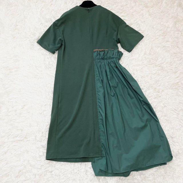 美品✨ MUVIEL ミュベール フリルドッキングワンピース グリーン 36