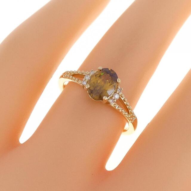 K18YG スフェーン リング 0.70CT - リング(指輪)