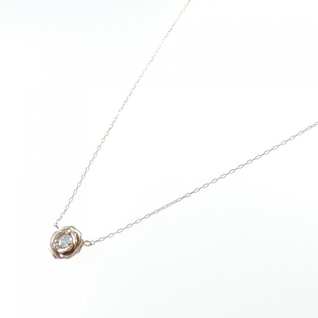 K18PG ローズ ダイヤモンド ネックレス 0.10CT