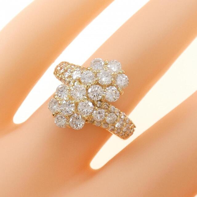 K18YG フラワー ダイヤモンド リング 2.00CT | agro-vet.hr