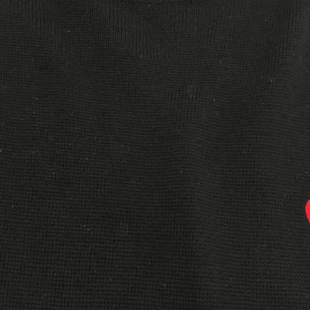 AMI Alexandre Mattiussi アミアレクサンドルマテュッシ AMI DE COEUR SWEATER ハート刺繍 クルーネック ニットセーター ブラック BFHK001.001 『5年保証』 vivacf.net