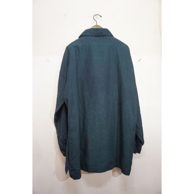 美品21SS OUTILウティ ブラック インディゴ リネン シャツ 302N△ 新